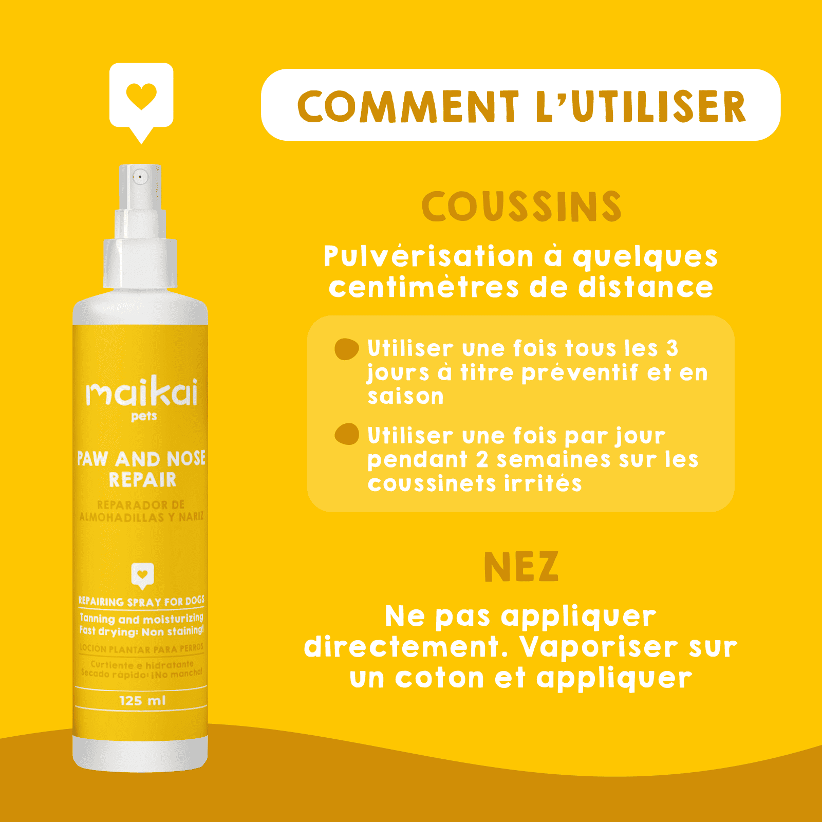 Hydratant pour les pattes des chiens, soin protecteur
