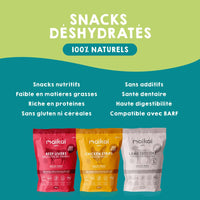 Pack de friandises naturelles pour petits chiens.