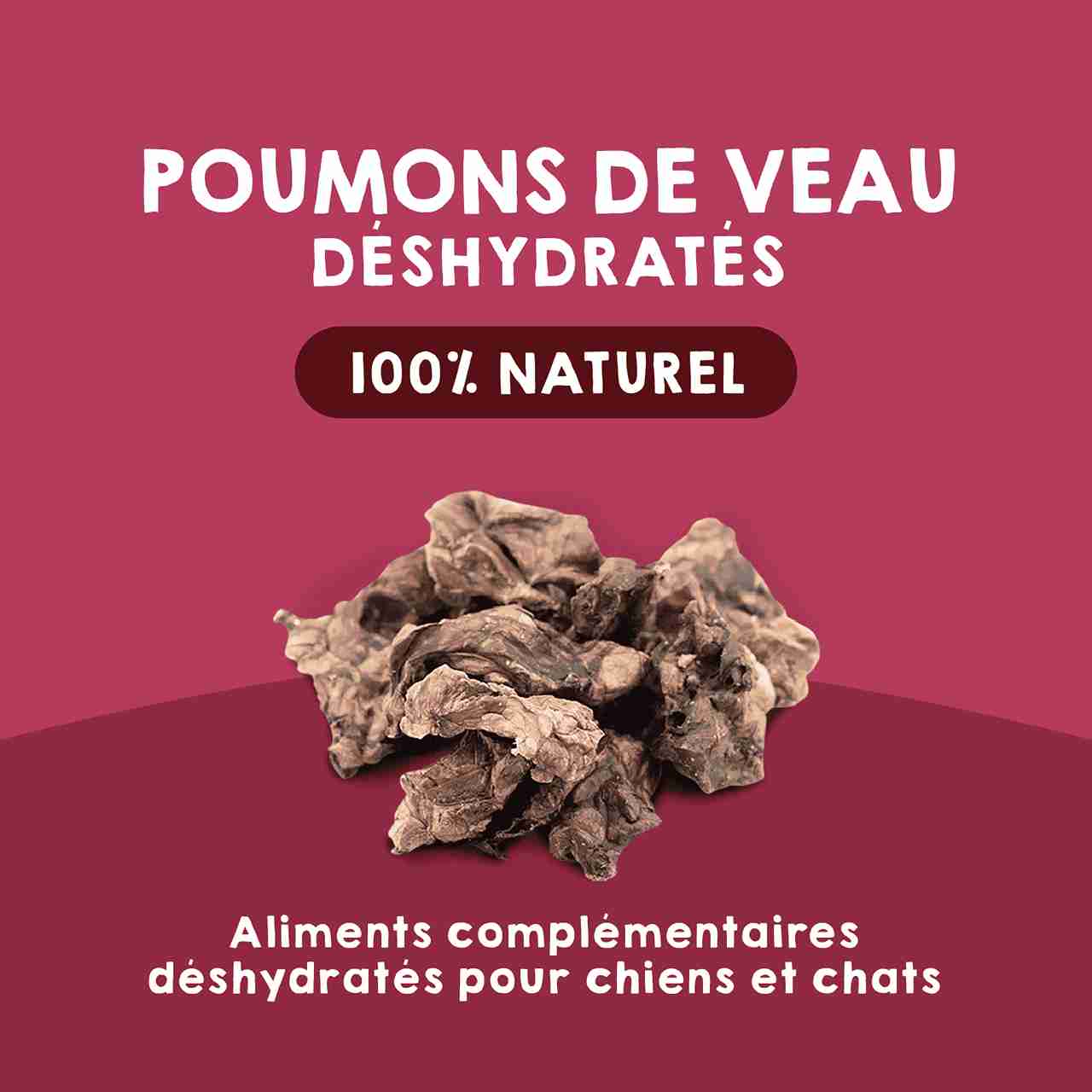 Poumons de veau naturels comme friandises pour chiens et chats