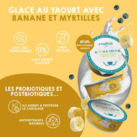 Yaourt glacé avec probiotiques pour chiens, 4 unités.