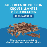 Bouchées croquantes de poisson naturelles pour chiens et chats