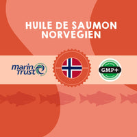 Huile de saumon norvegien pour la sante des chiens