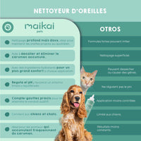 Nettoyant naturel pour les oreilles des chiens et des chats