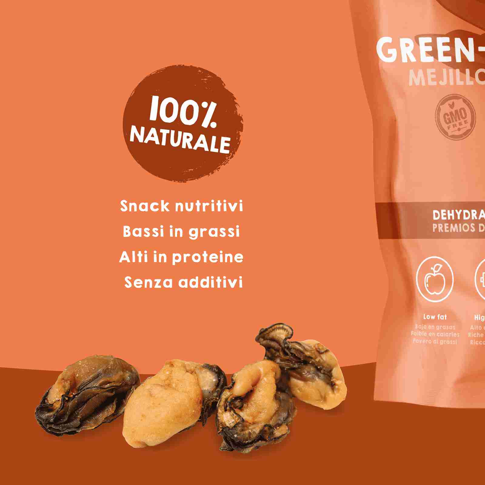 Cozze a labbro verde naturali per cani e gatti