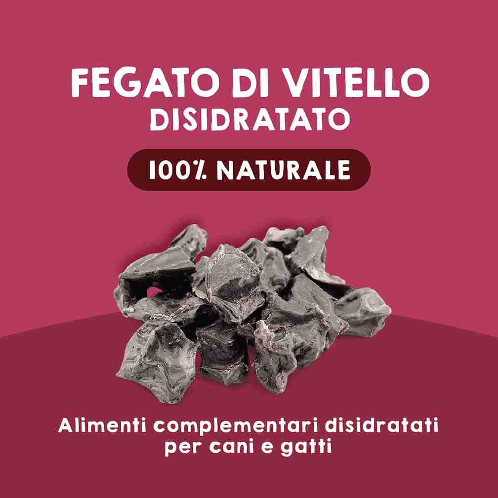 Fegatini di vitello disidratati come snack per cani