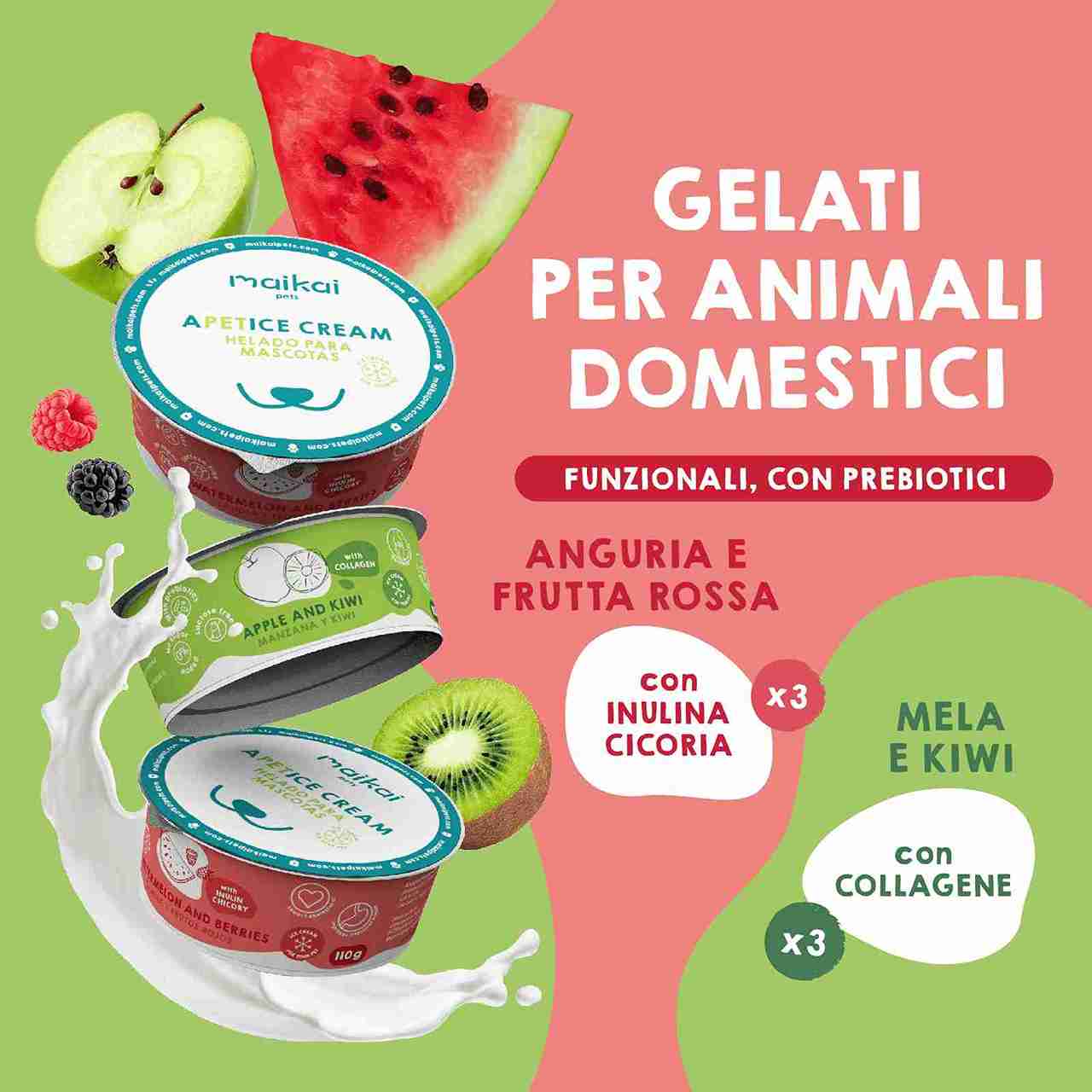 Gelati rinfrescanti allo yogurt per cani e gatti
