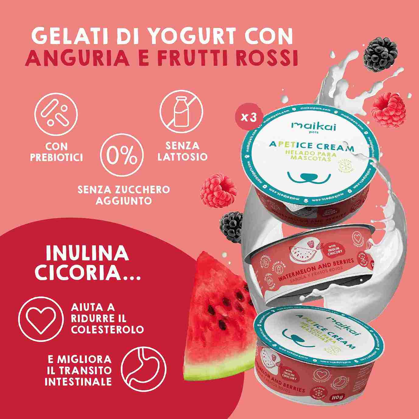 Gelati con probiotici per supportare la digestione dei cani