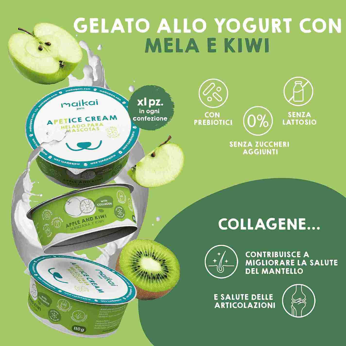 Gelato con inulina di cicoria per cani e gatti, 4 unità