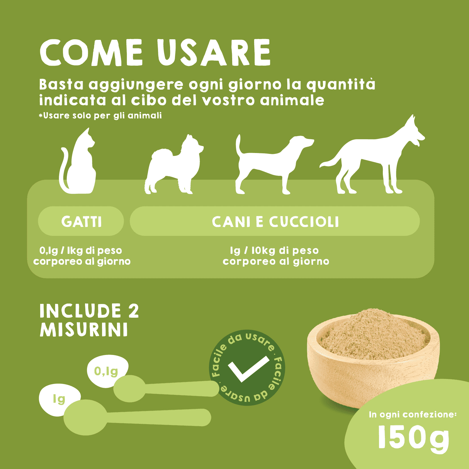 Modalità d’uso del probiotico naturale per l’immunità e la digestione dei cani
