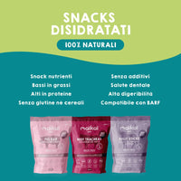 Pack di bocconcini naturali per cani di taglia grande.