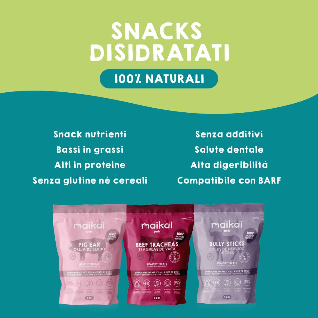 Pack di bocconcini naturali per cani di taglia grande.