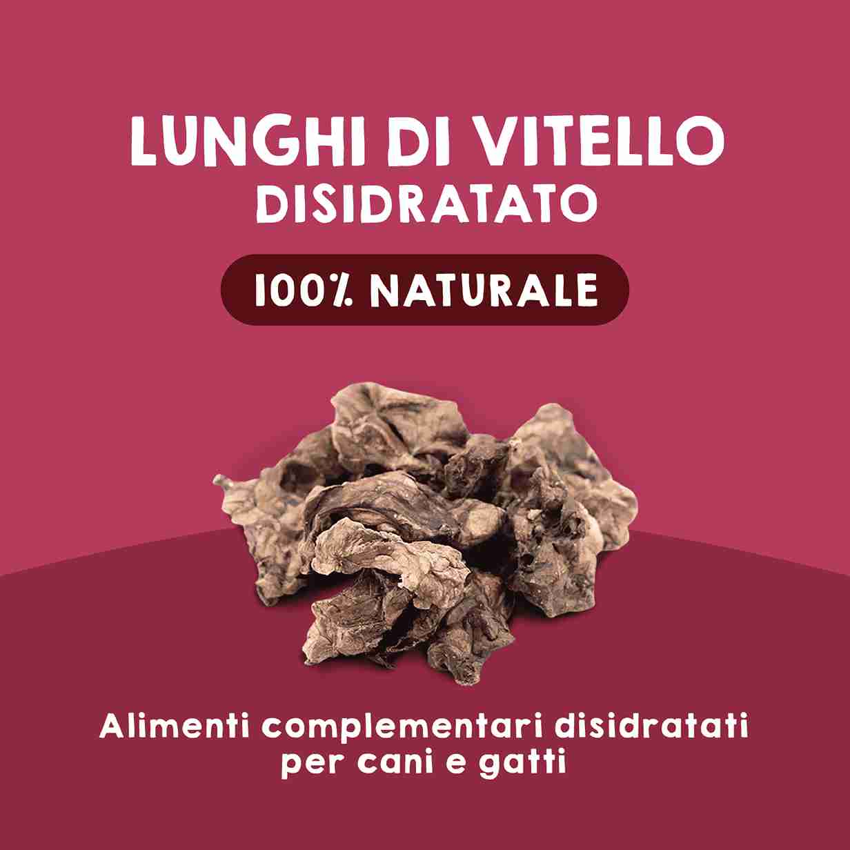 Polmoni di vitello naturali come snack per cani e gatti