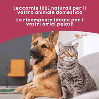 Premi di fegatini di vitello disidratati per cani e gatti