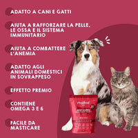 Snack naturali di fegatini di vitello per cani e gatti