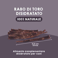 Snack naturale di rabo di toro per cani