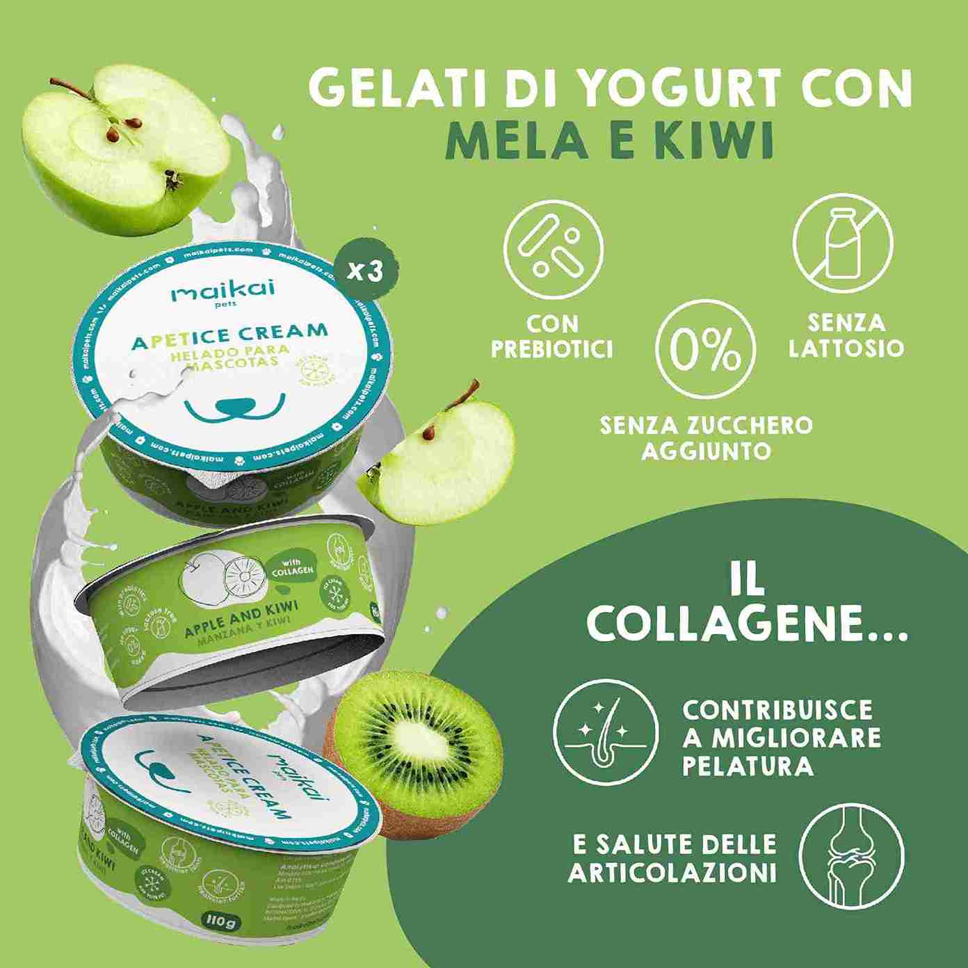 Yogurt gelato con probiotici per supportare la digestione dei cani