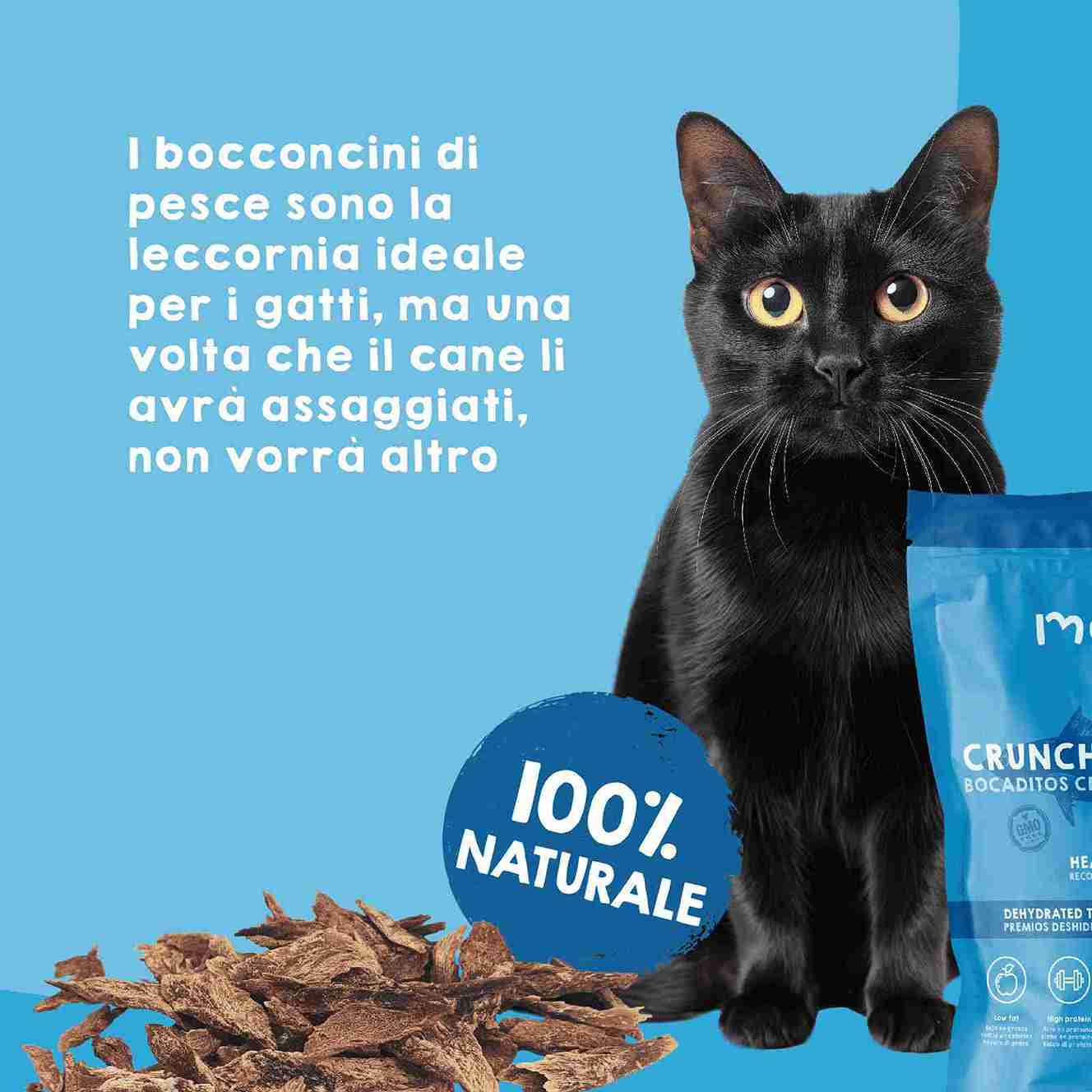 Bocconcini croccanti di pesce per cani e gatti