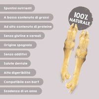 Bocconcini naturali di zampette di agnello per cani