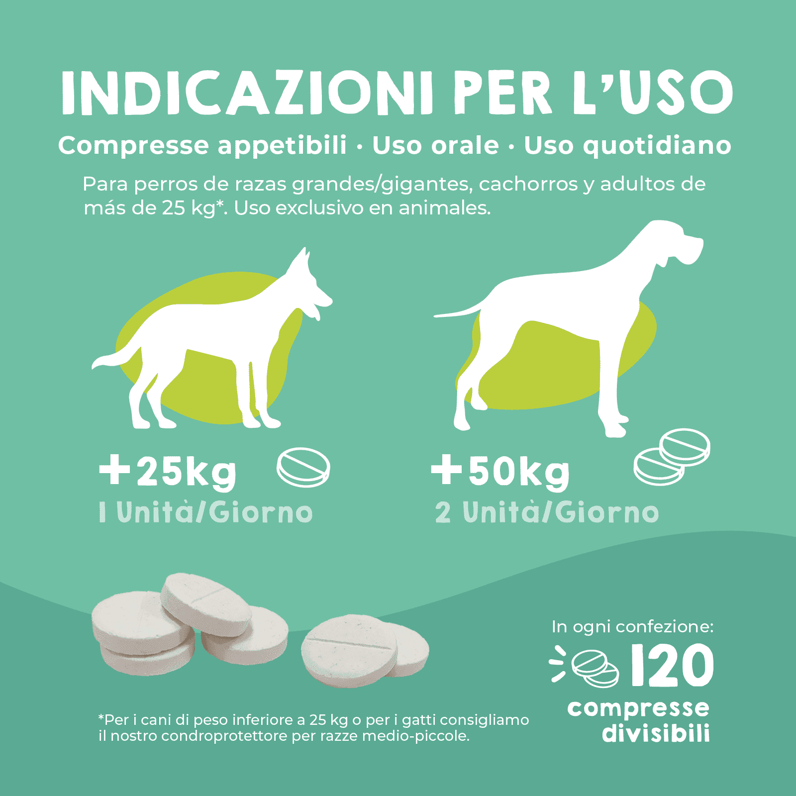 Compresse di supporto articolare per cani di taglia grande