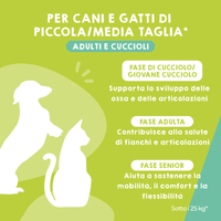 Integratore per le articolazioni di cani di piccola e media taglia e gatti