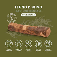 Legno di ulivo naturale per cani.