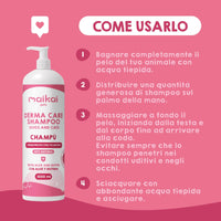 Shampoo ipoallergenico per cani, uso frequente.