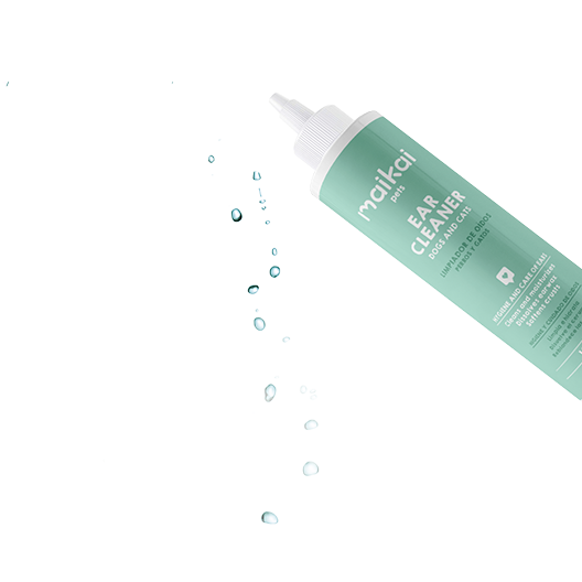 Limpiador de oídos para perros y gatos Maikai, producto natural y seguro para mantener oídos limpios y prevenir infecciones.