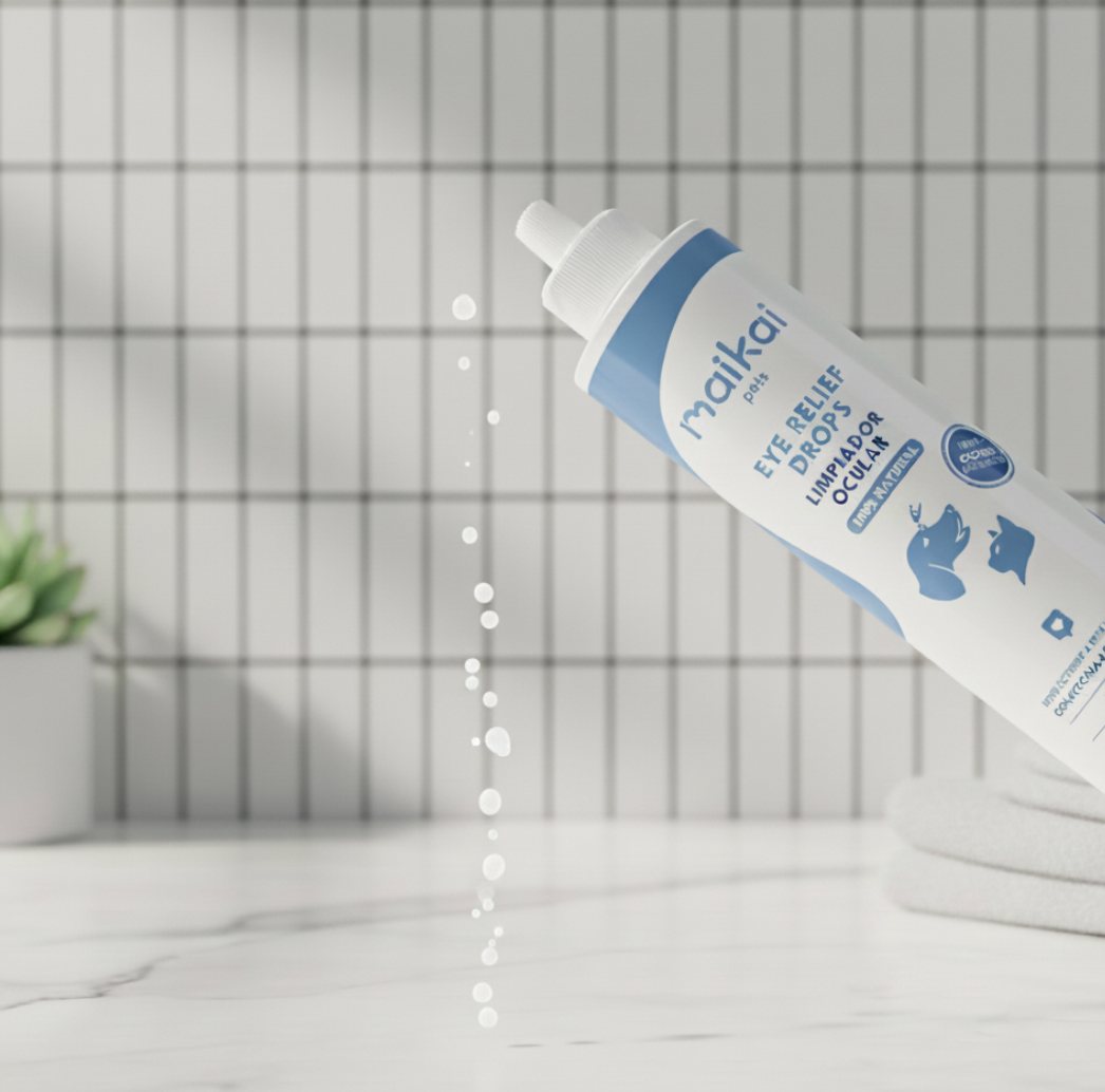 Limpiador de ojos con ectoina para perros y gatos de Maikai.