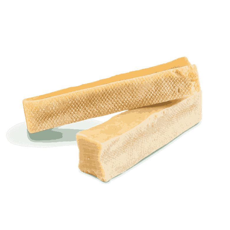 Queso del Himalaya natural para perros, snack duro y saludable que favorece la masticación y mantiene dientes y encías fuertes.