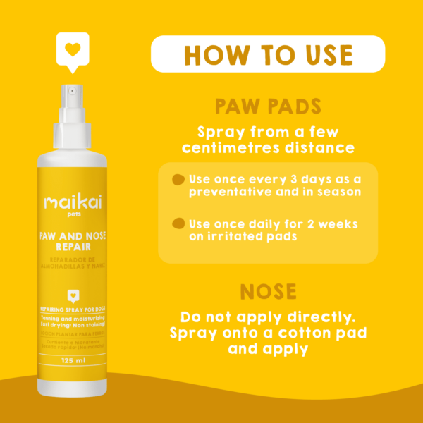 Mode of use Natural paw pad repair balm for dogs and cats